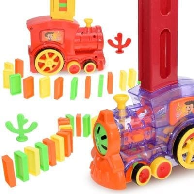 Trem Mágico de Dominó Elétrico Infantil 80 Pcs